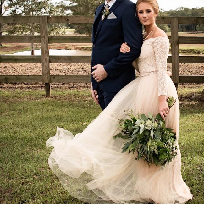 Rosa Eleganza Tulle Gown