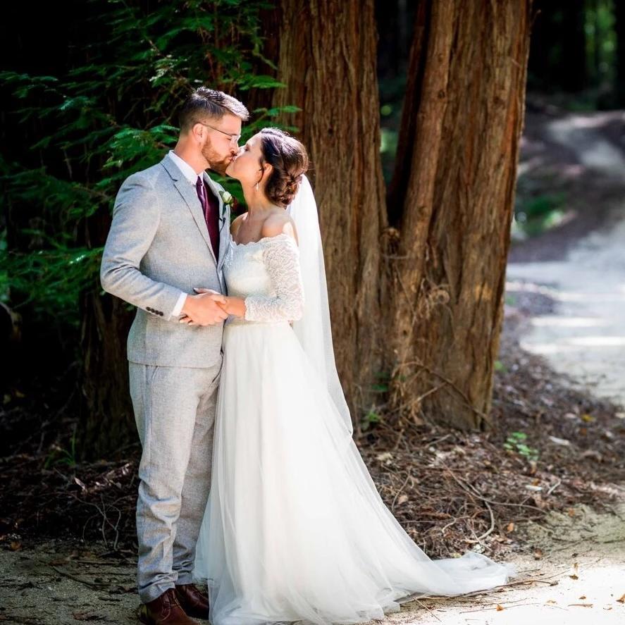 Rosalina Champagne Lace Wedding Gown