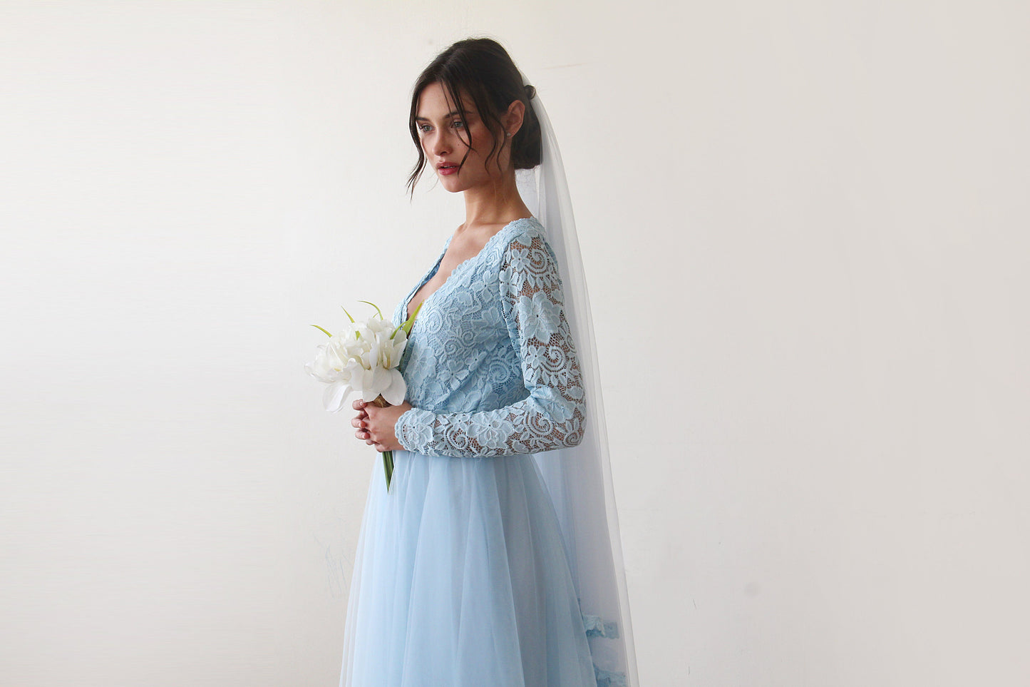 Sogno Tulle Long Sleeve Gown