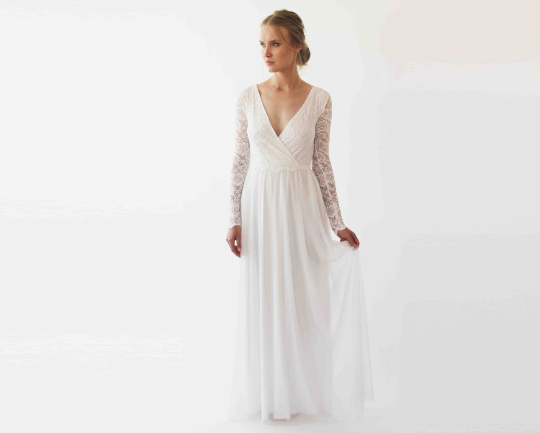 Amalfi Lace & Chiffon Gown