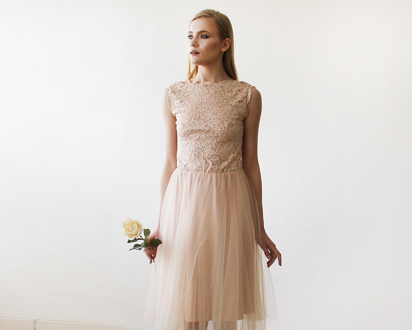 Elara Lace Midi Dress