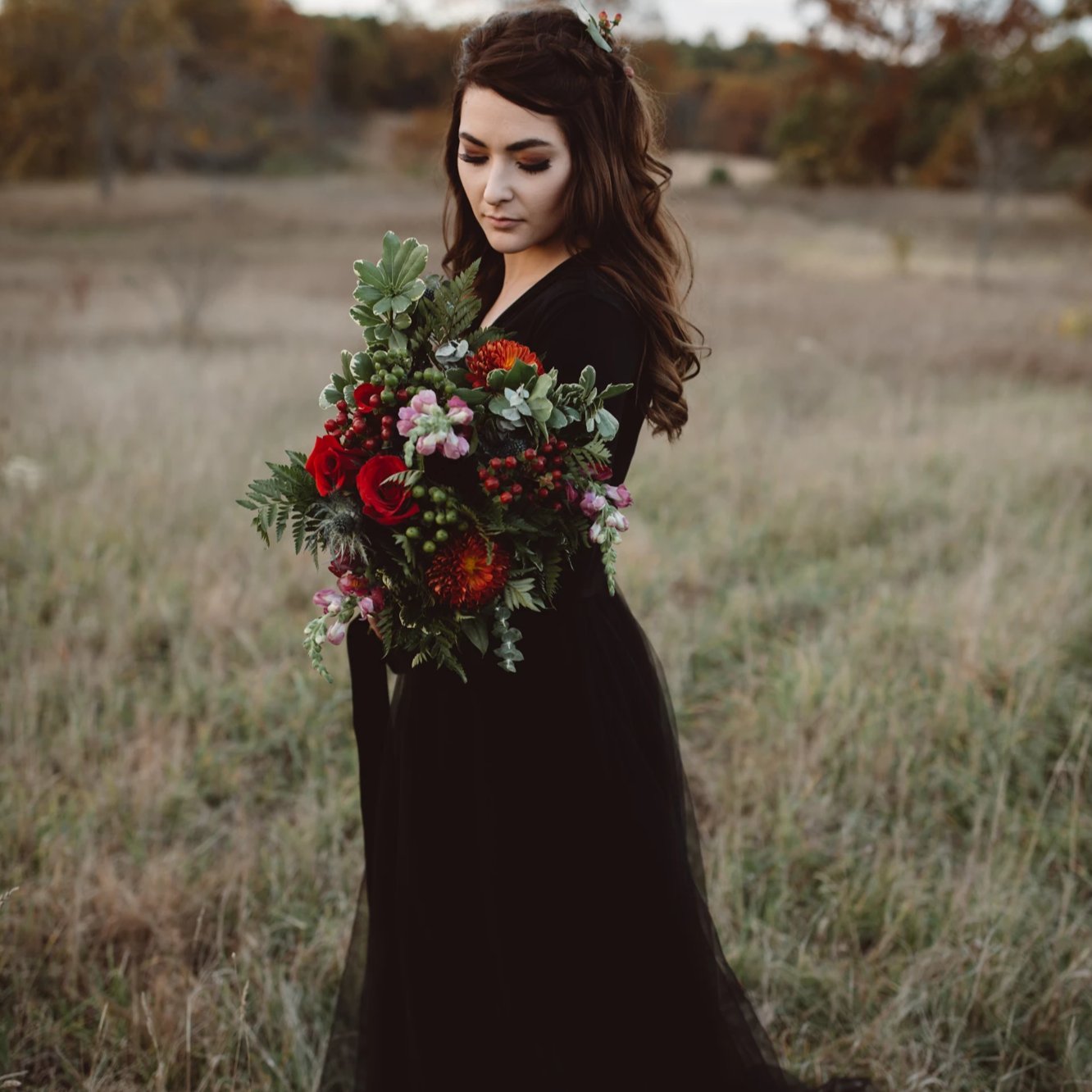 Amélie Bordeaux Tulle Gown