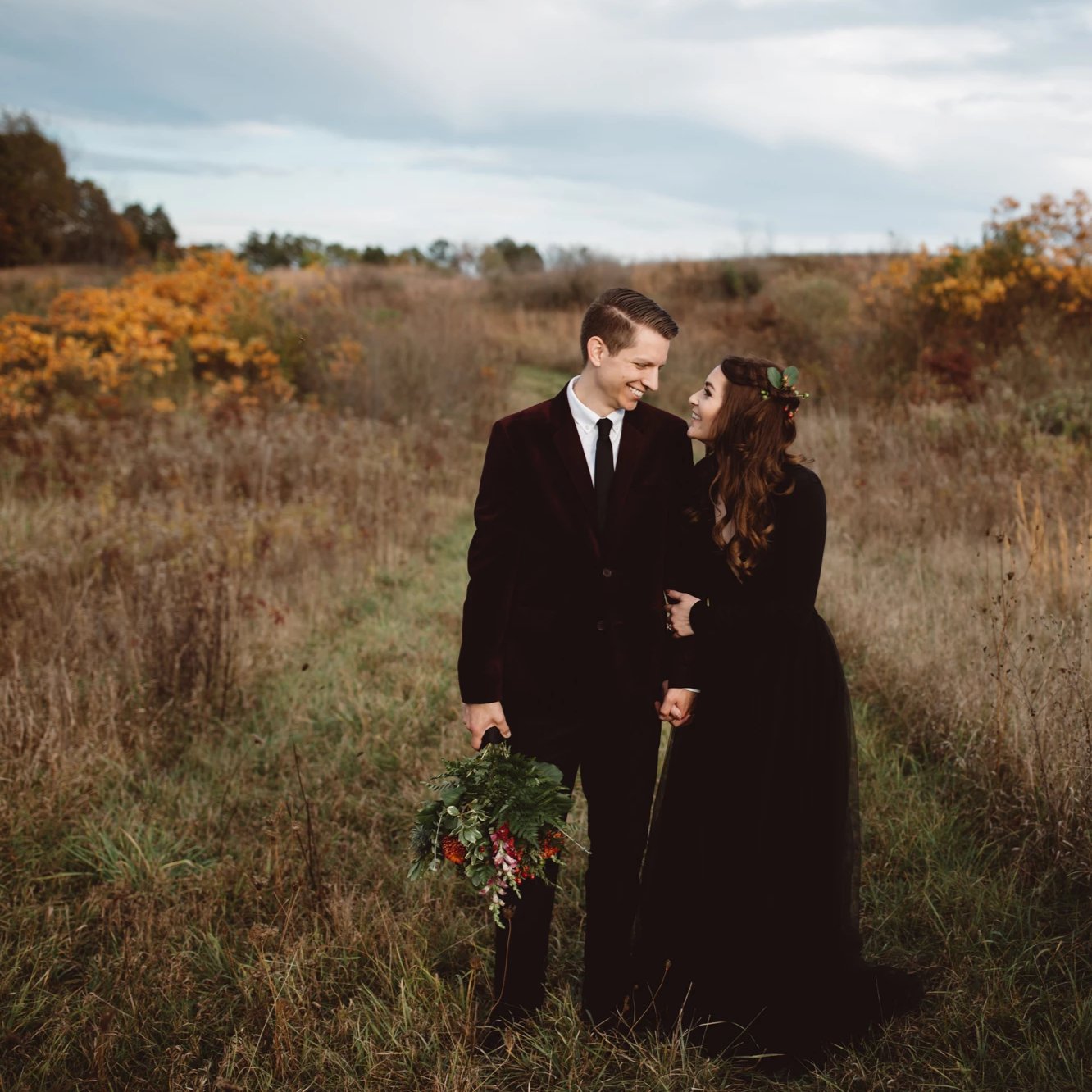 Amélie Bordeaux Tulle Gown