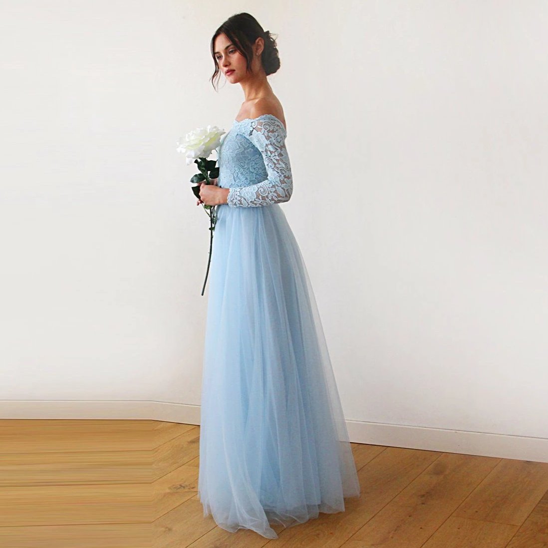 Fioritura Light Blue Gown