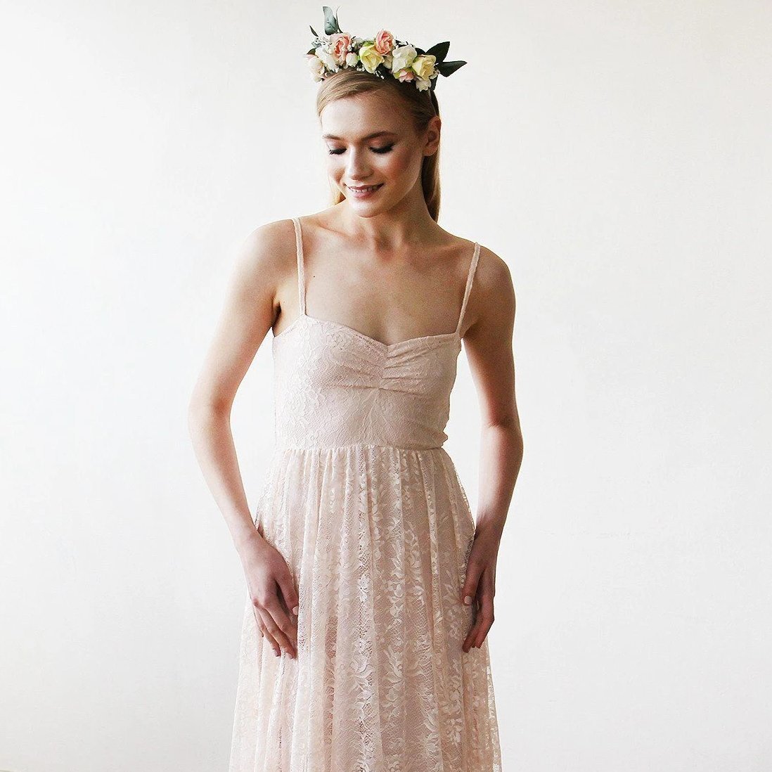 Seraphina Pastel Lace Maxi Gown