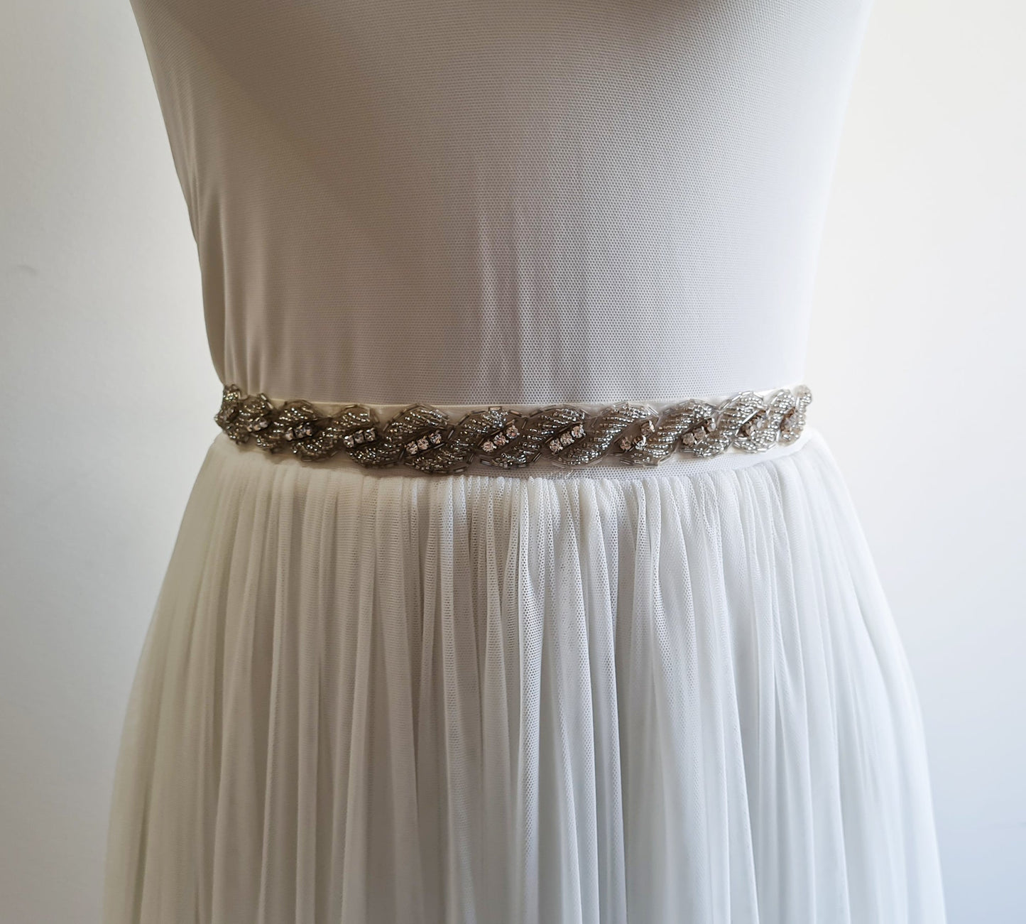 Delicate Rhinestone Bridal Sash