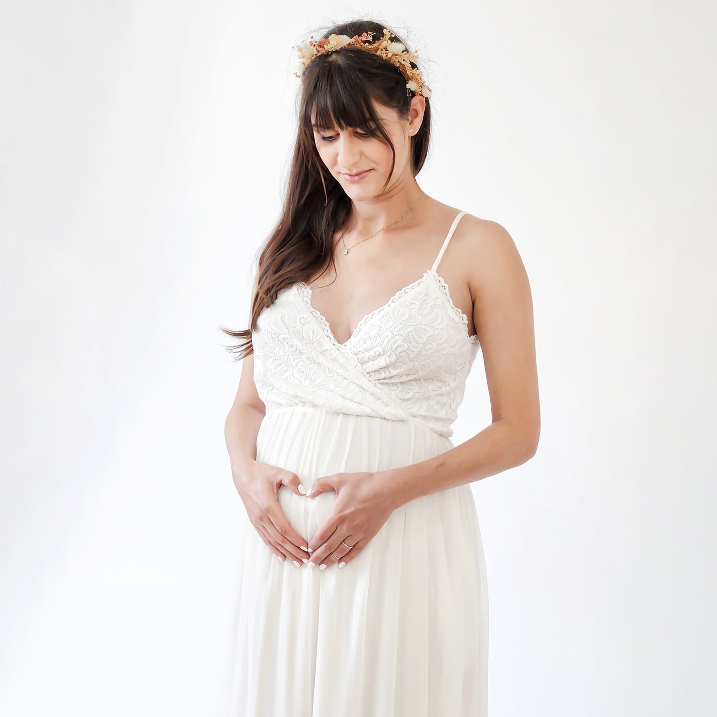 Celestia Maternity Lace Gown