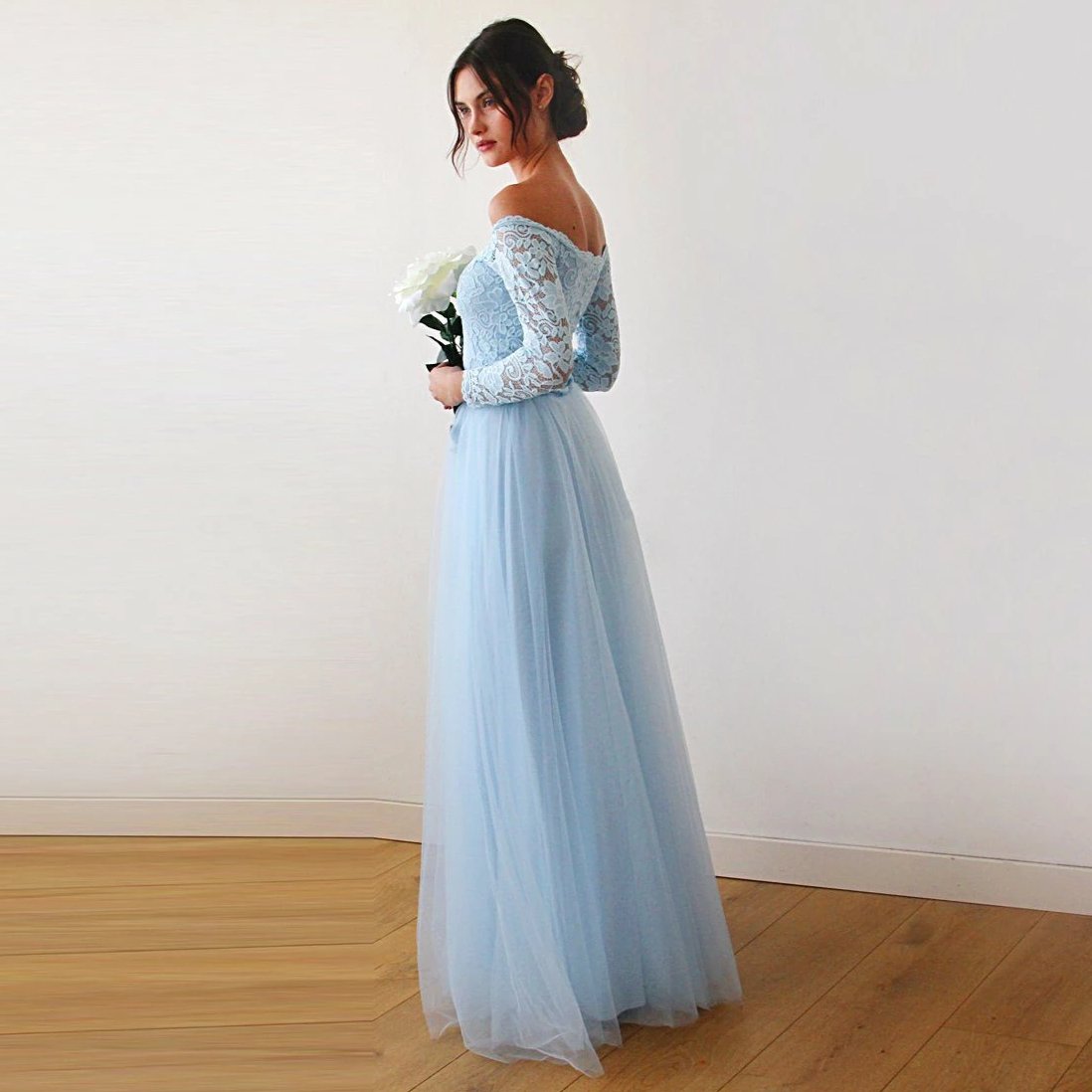 Fioritura Light Blue Gown