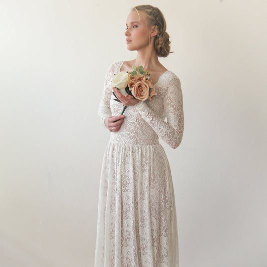 Isabella Ivory Lace Gown