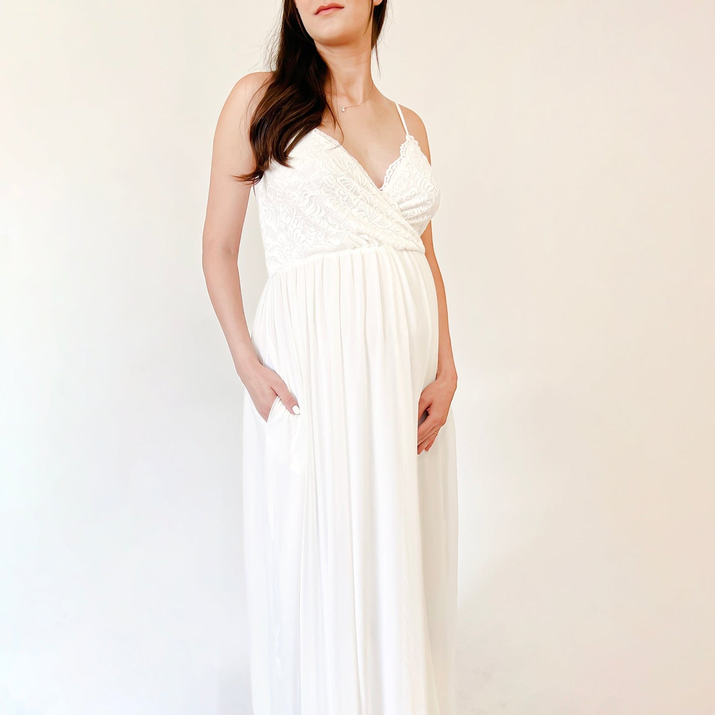 Celestia Maternity Lace Gown