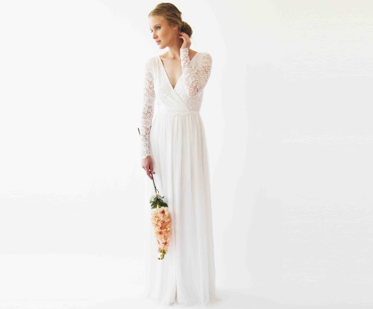 Amalfi Lace & Chiffon Gown