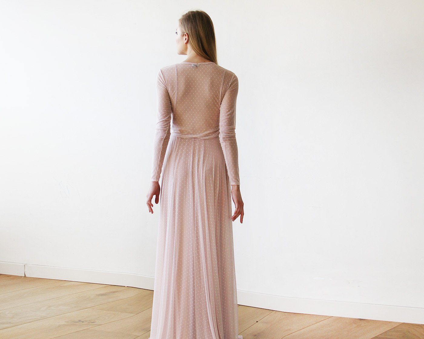 Rosabella Sheer Dotted Gown