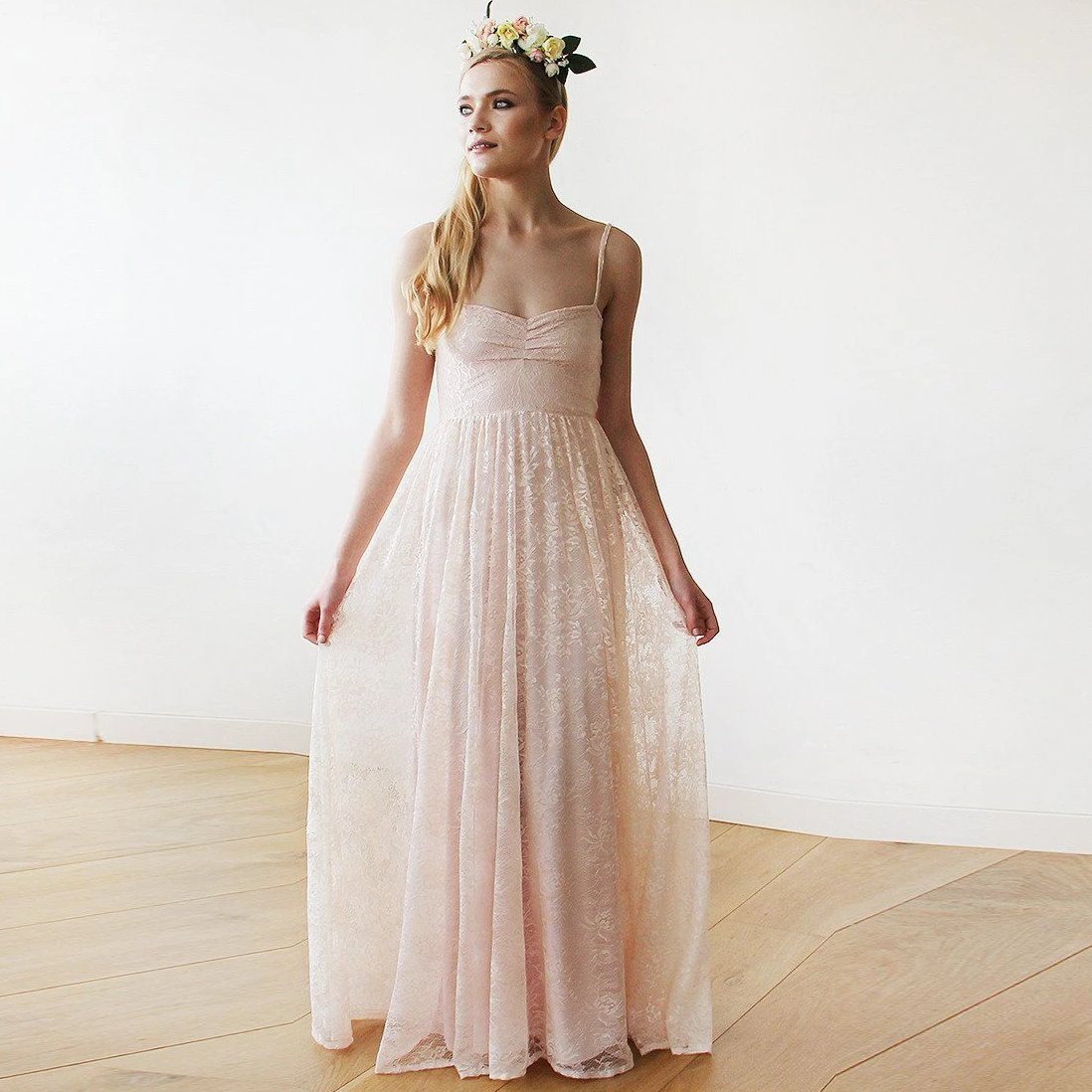 Seraphina Pastel Lace Maxi Gown