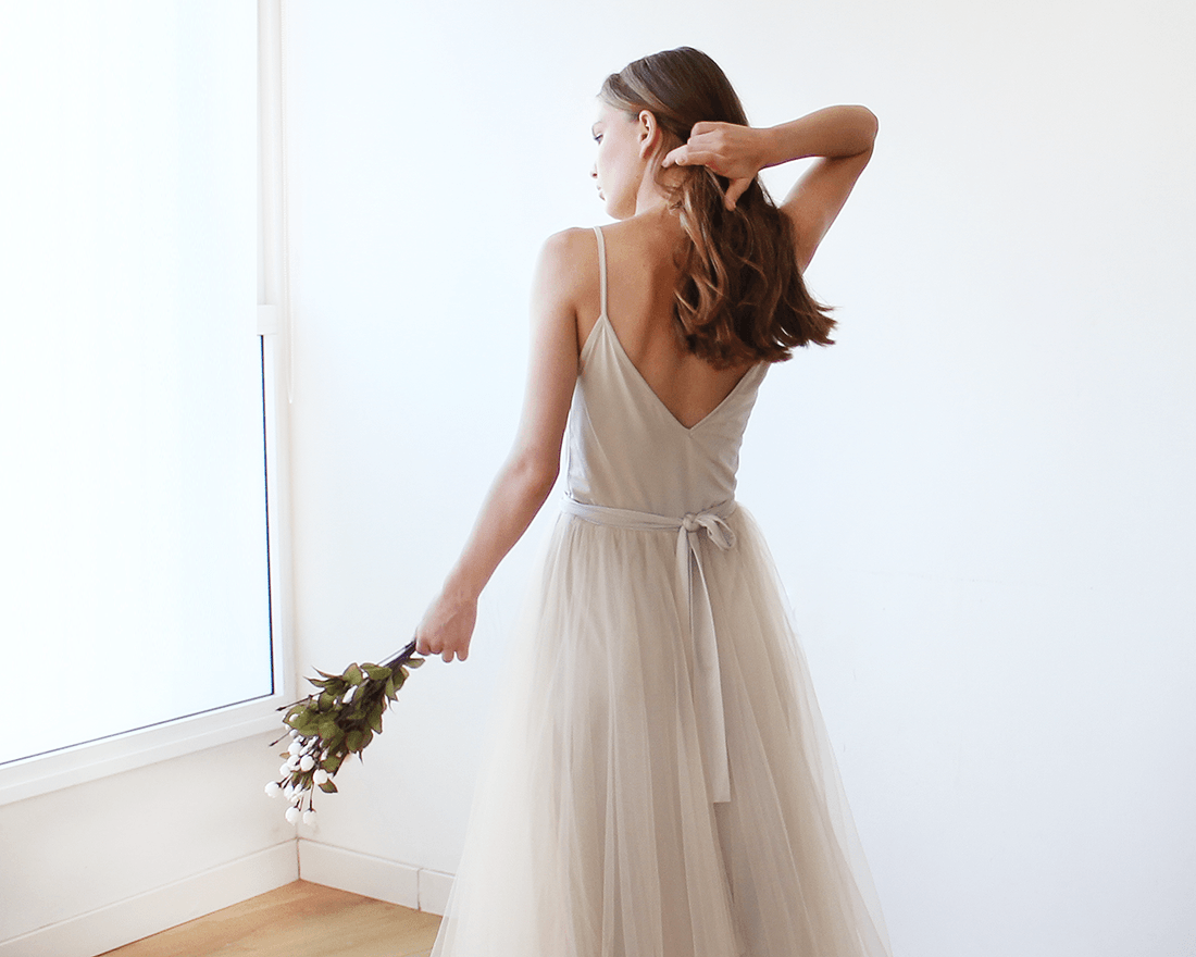 Étoile Backless Tulle Gown