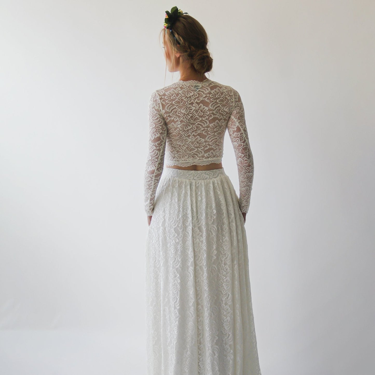 Celeste Lace Crop Top and Skirt Set