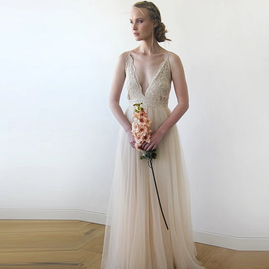 Aurora Silk Tulle Gown