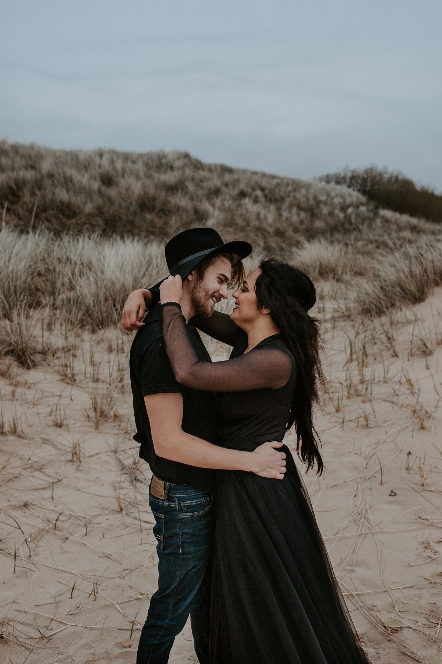 Midnight Allure Black Tulle Gown