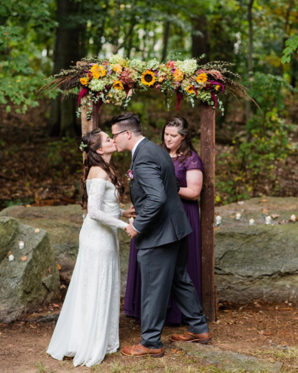 Vittoria Ivory Lace and Chiffon Gown