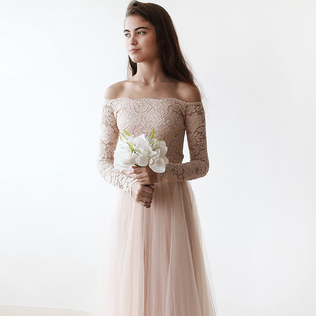 Rosa Eleganza Tulle Gown