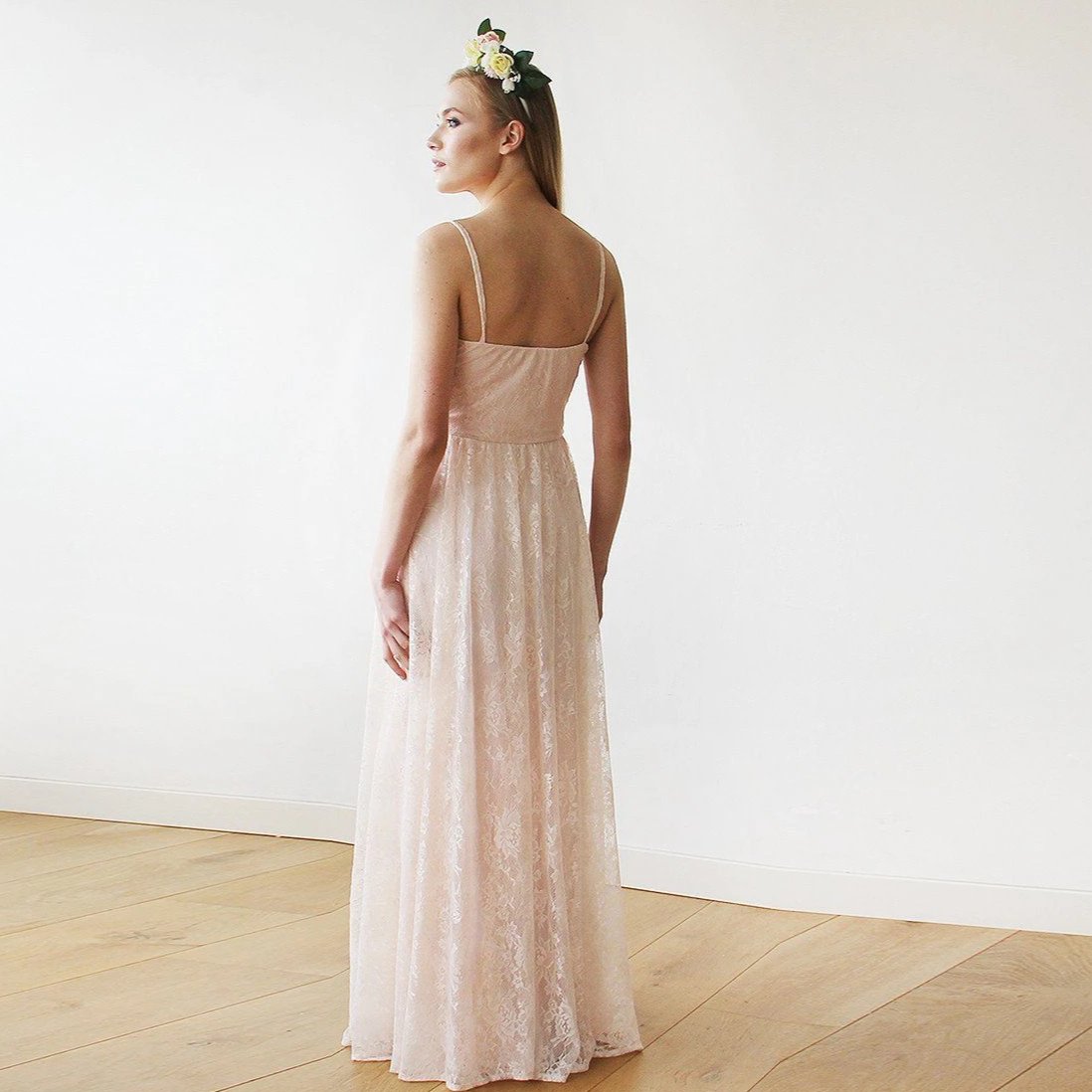 Seraphina Pastel Lace Maxi Gown