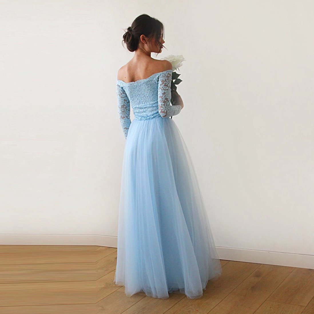 Fioritura Light Blue Gown