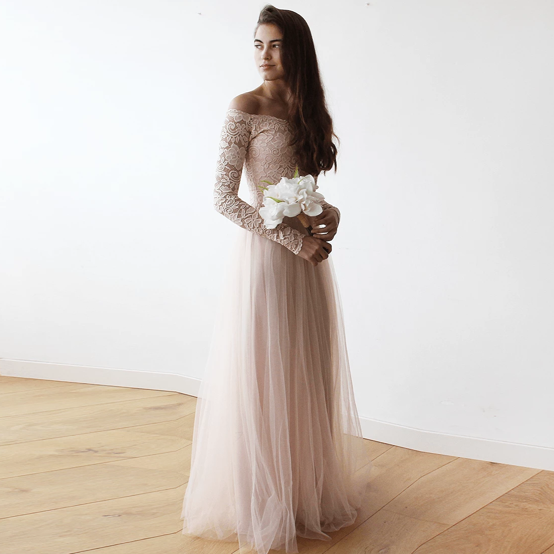 Rosa Eleganza Tulle Gown