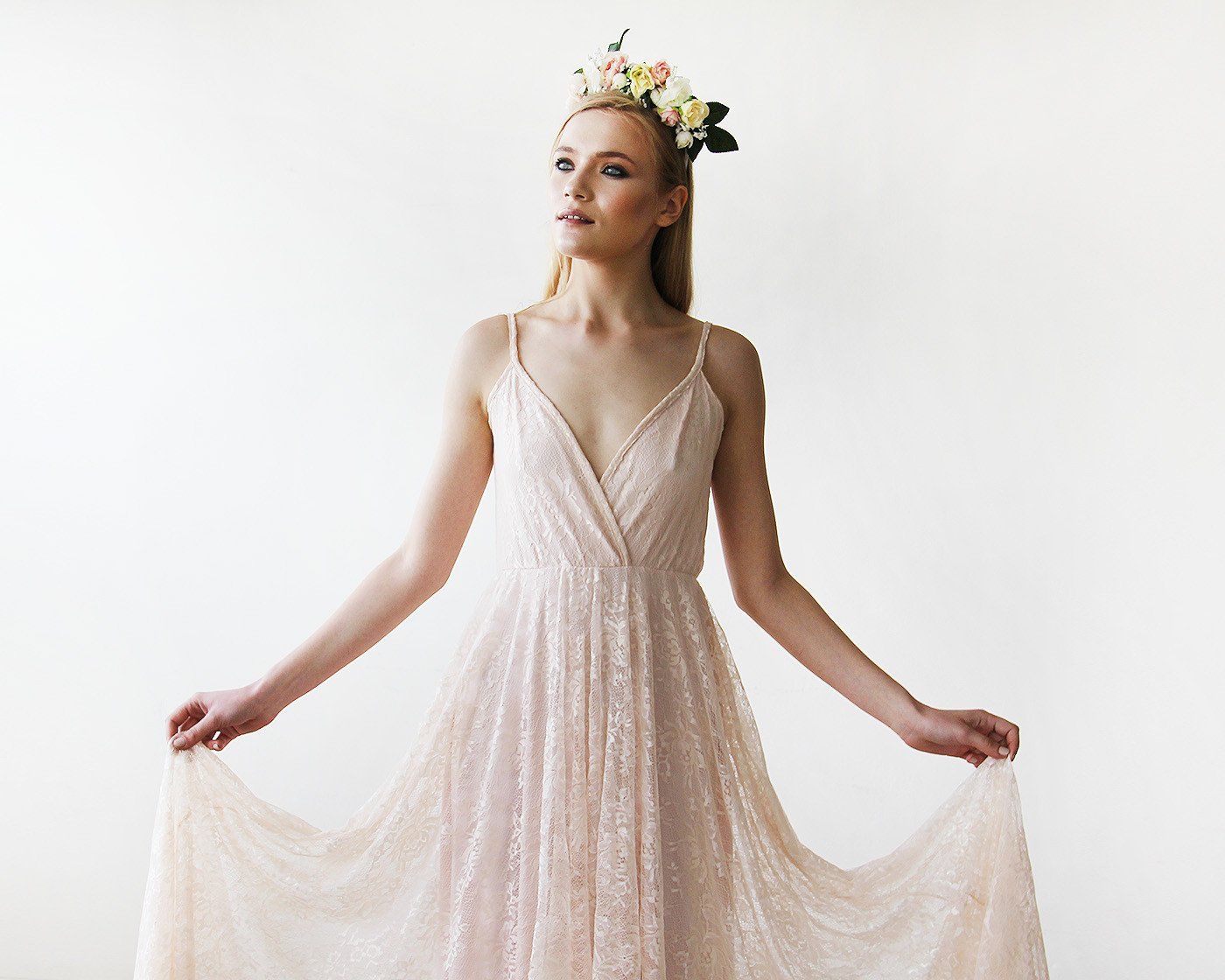 Fleur de Rose Lace Gown