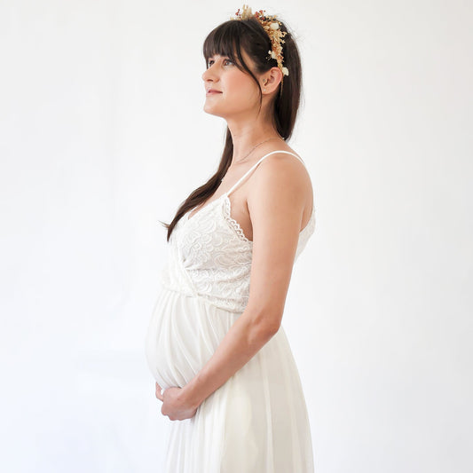 Celestia Maternity Lace Gown