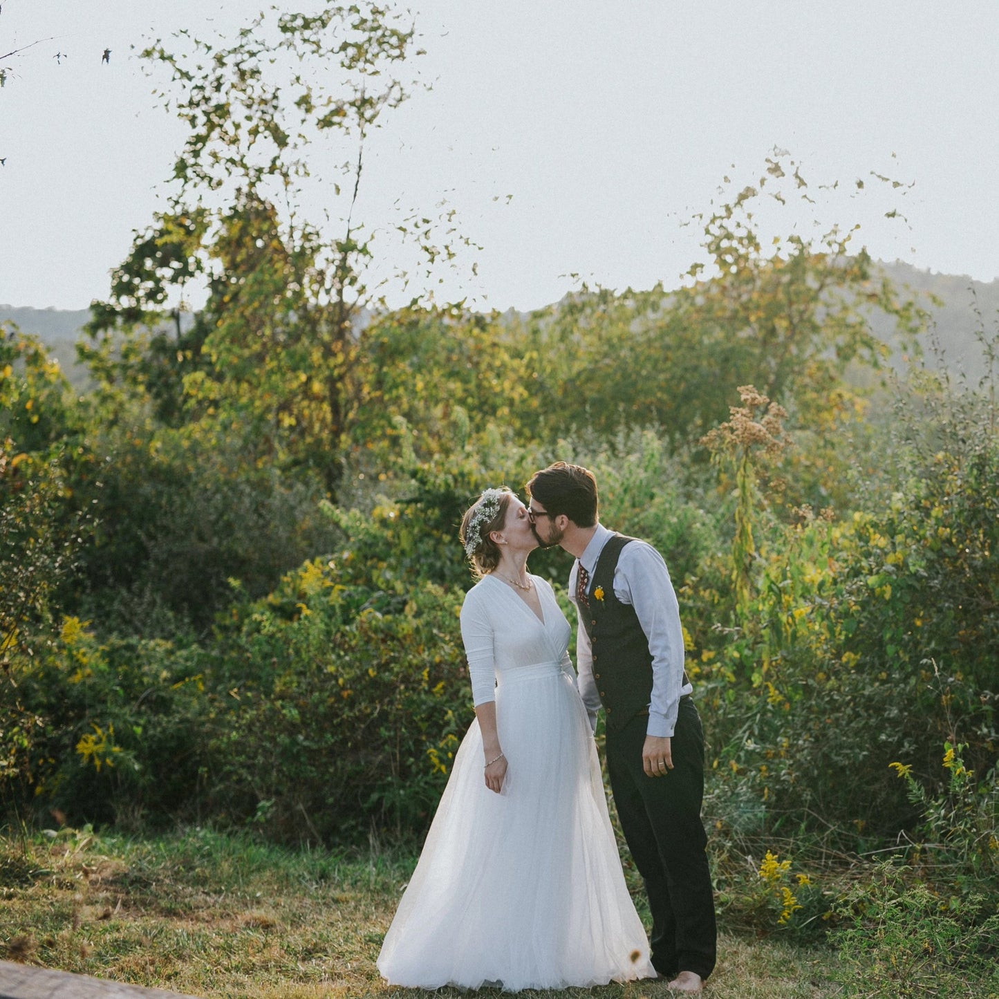 Amélie Bordeaux Tulle Gown