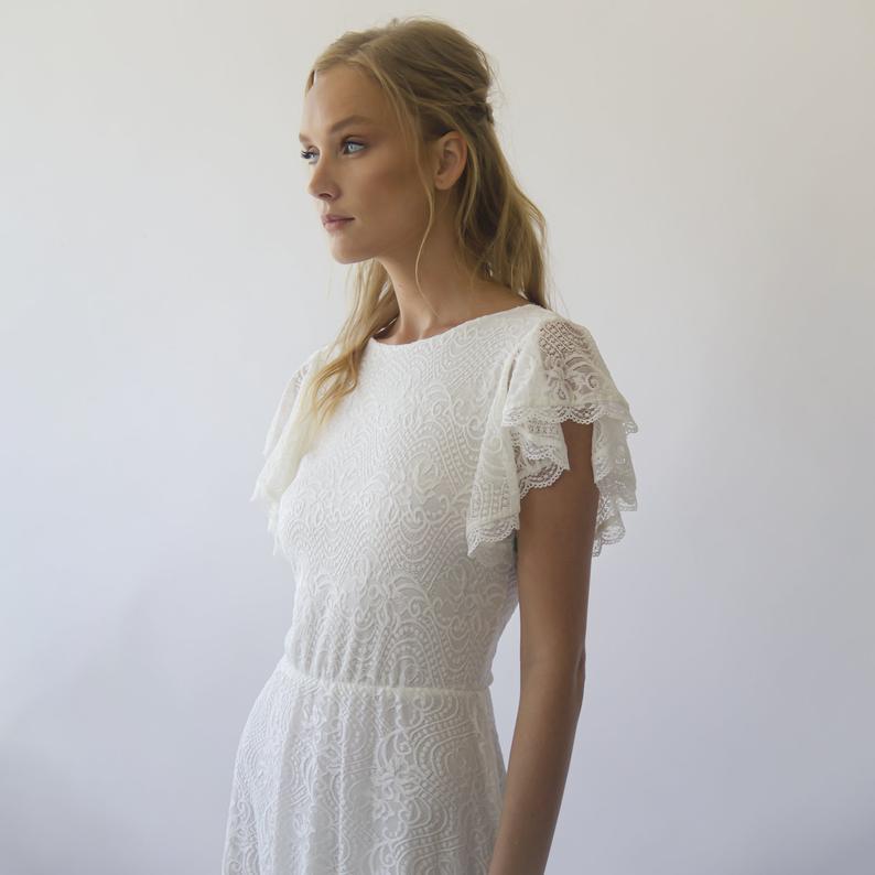 Luna di Fiori Boho Lace Gown