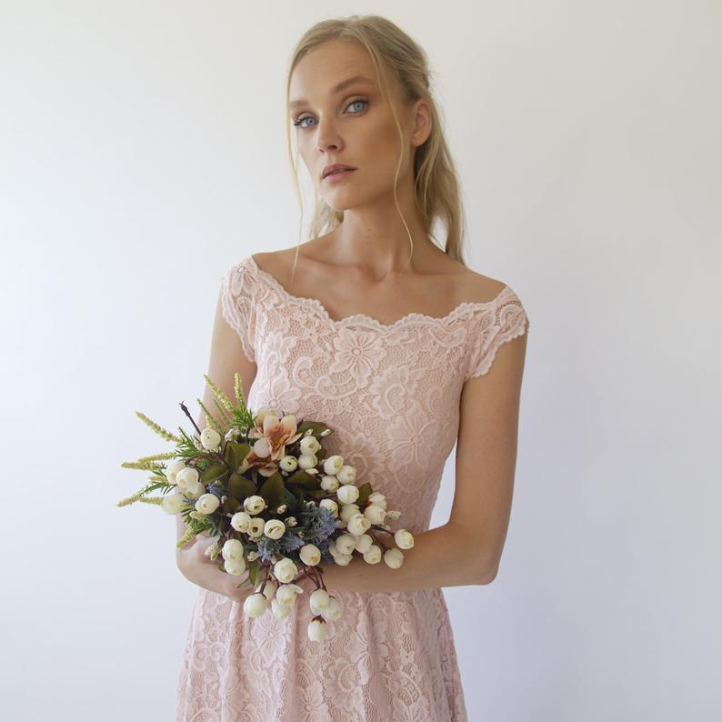 Esmée Rosette Lace Gown