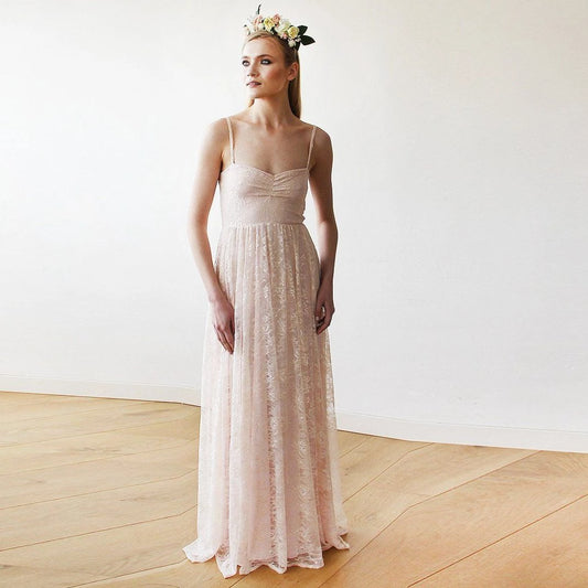 Seraphina Pastel Lace Maxi Gown