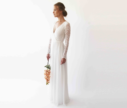 Amalfi Lace & Chiffon Gown