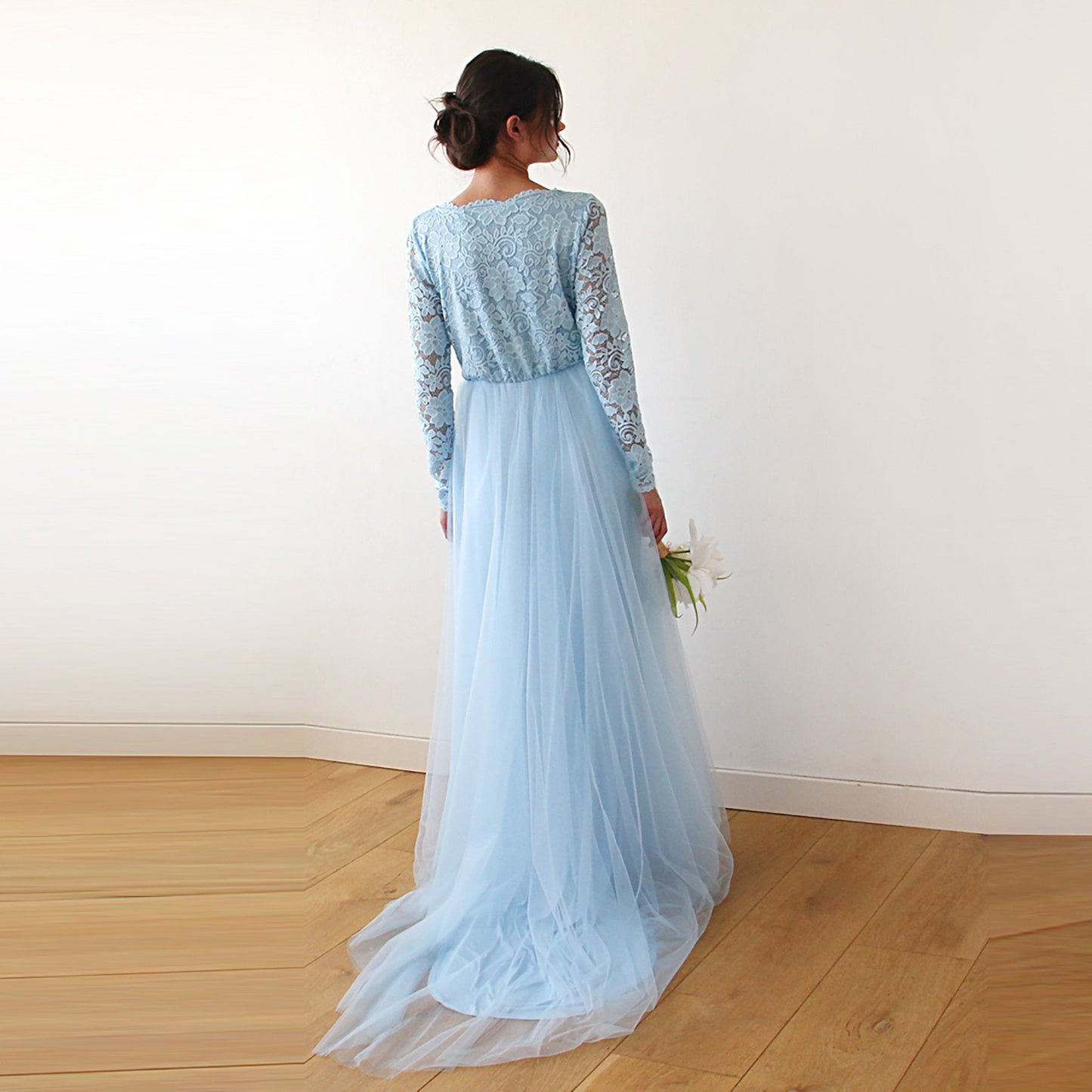 Sogno Tulle Long Sleeve Gown