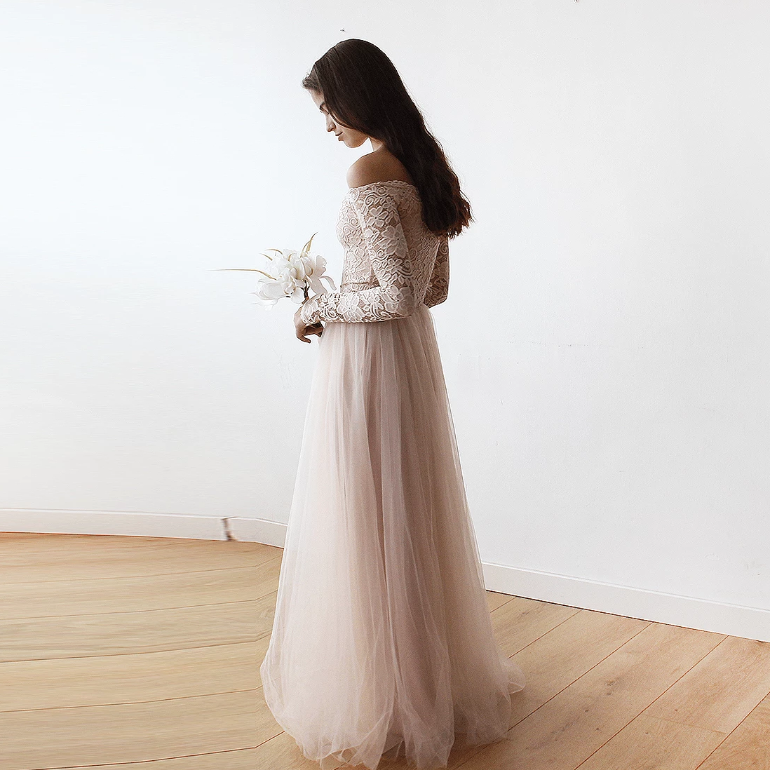 Rosa Eleganza Tulle Gown