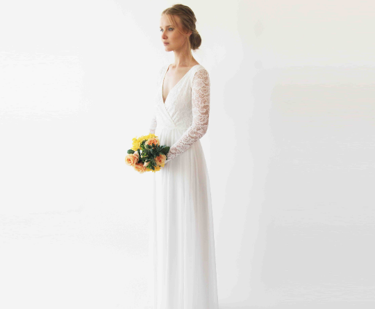 Amalfi Lace & Chiffon Gown