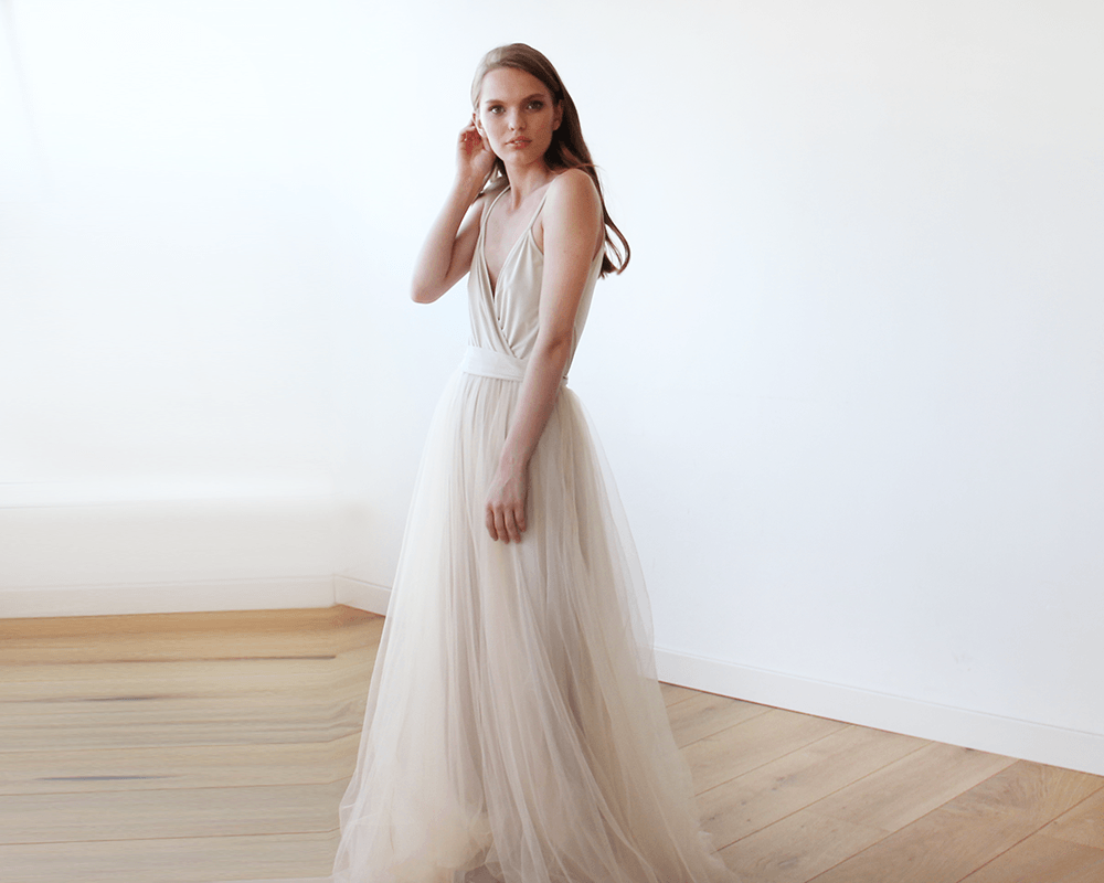 Étoile Backless Tulle Gown