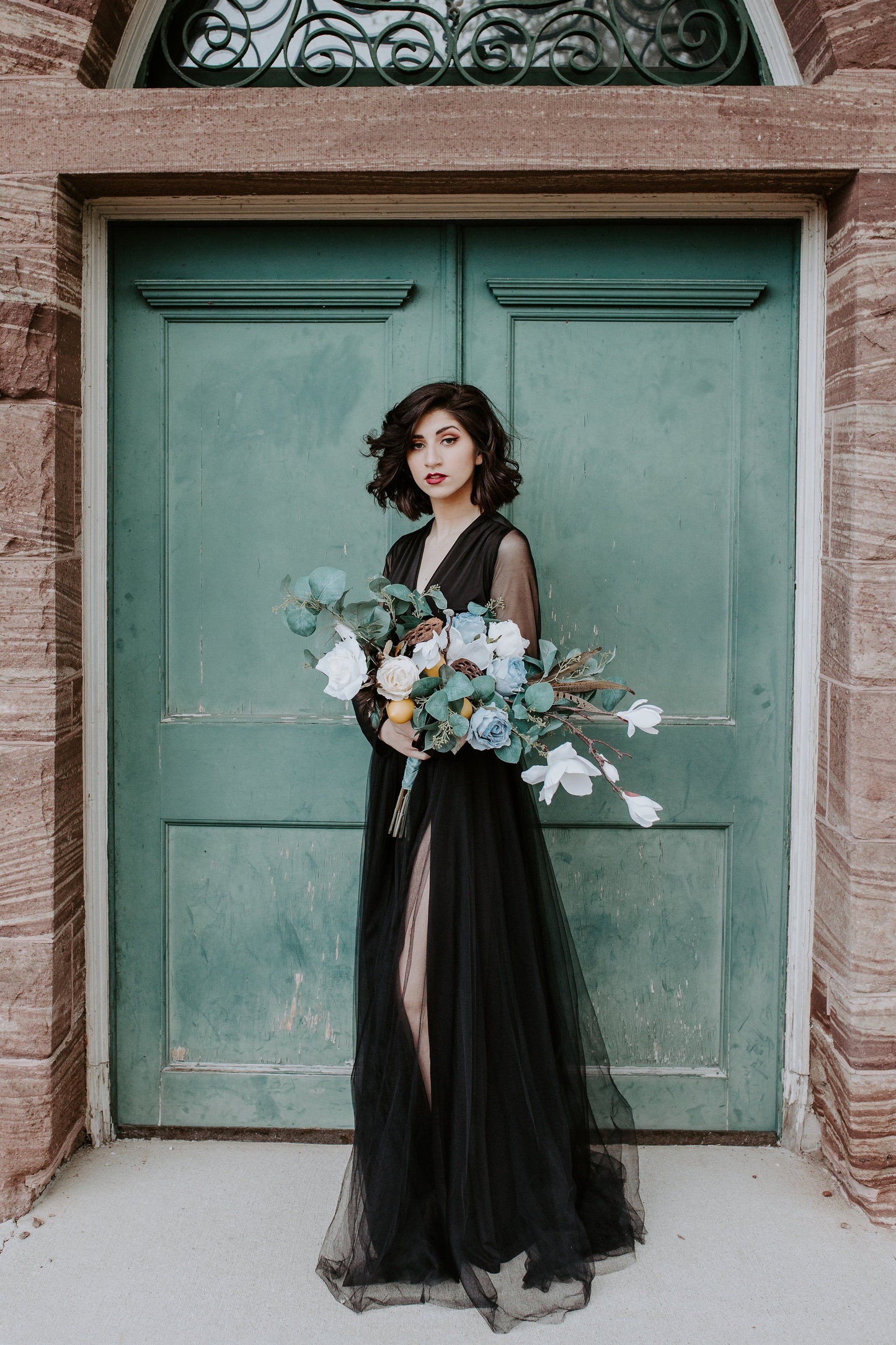 Midnight Allure Black Tulle Gown