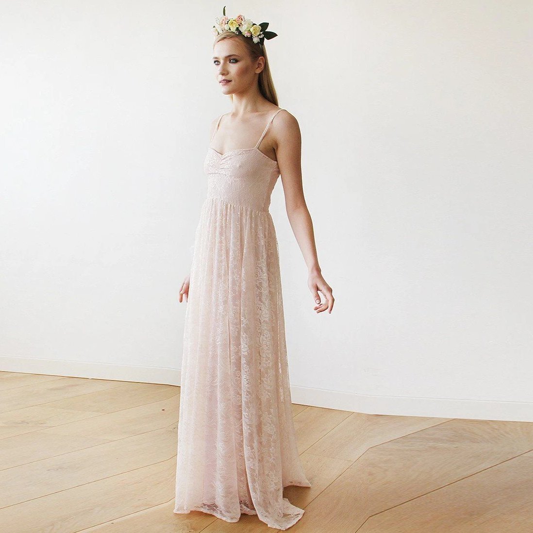 Seraphina Pastel Lace Maxi Gown