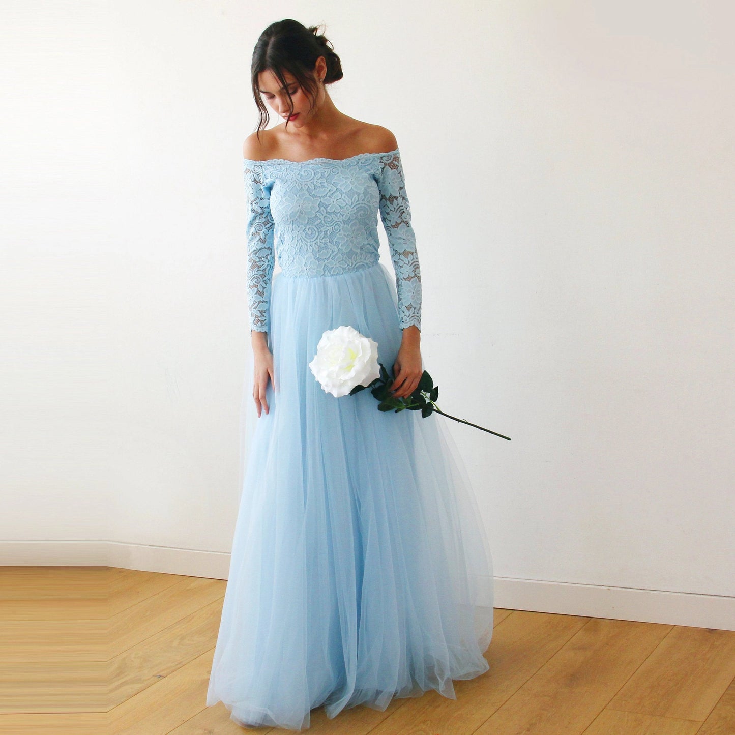 Fioritura Light Blue Gown